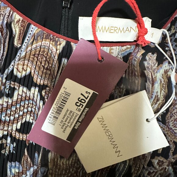 ZIMMERMANN Ladybeetle Pleated Midi Dress NWT - Picture 6 of 8